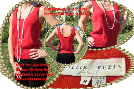 34 bust tank top, St John Santana Knit Made for L… - image 1