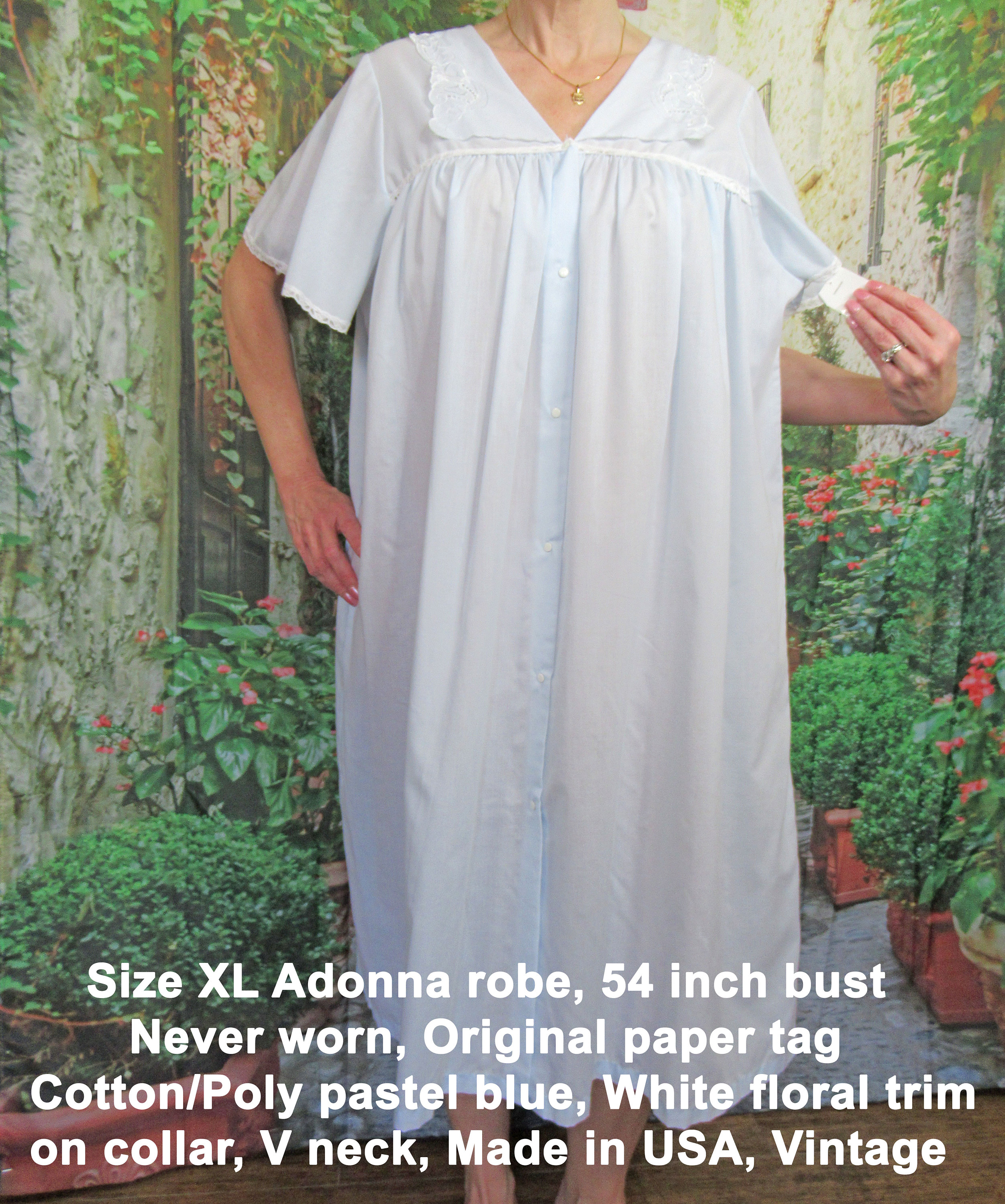 Adonna Terry Robe Sz XL Adonna Robe, 54 Inch Bust, Never Worn, Original Paper Tag, Cotton ...