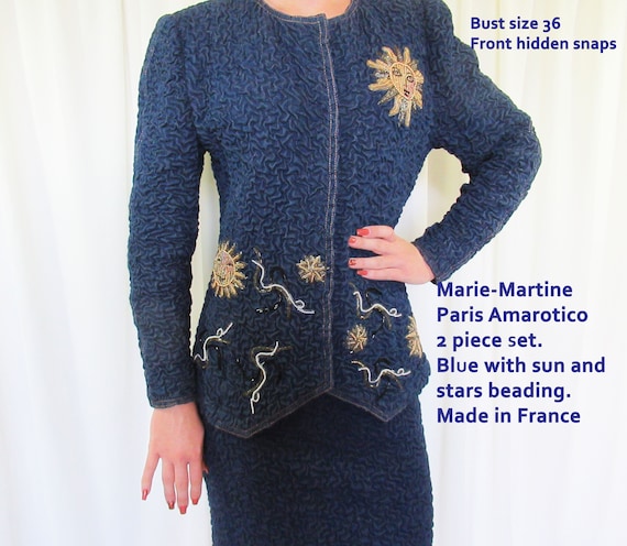 38 bust blazer & skirt set, Marie-Martine Paris A… - image 2