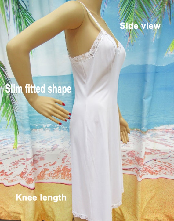 Size 34 nylon fitted slip, Shadowline w/ Original… - image 5