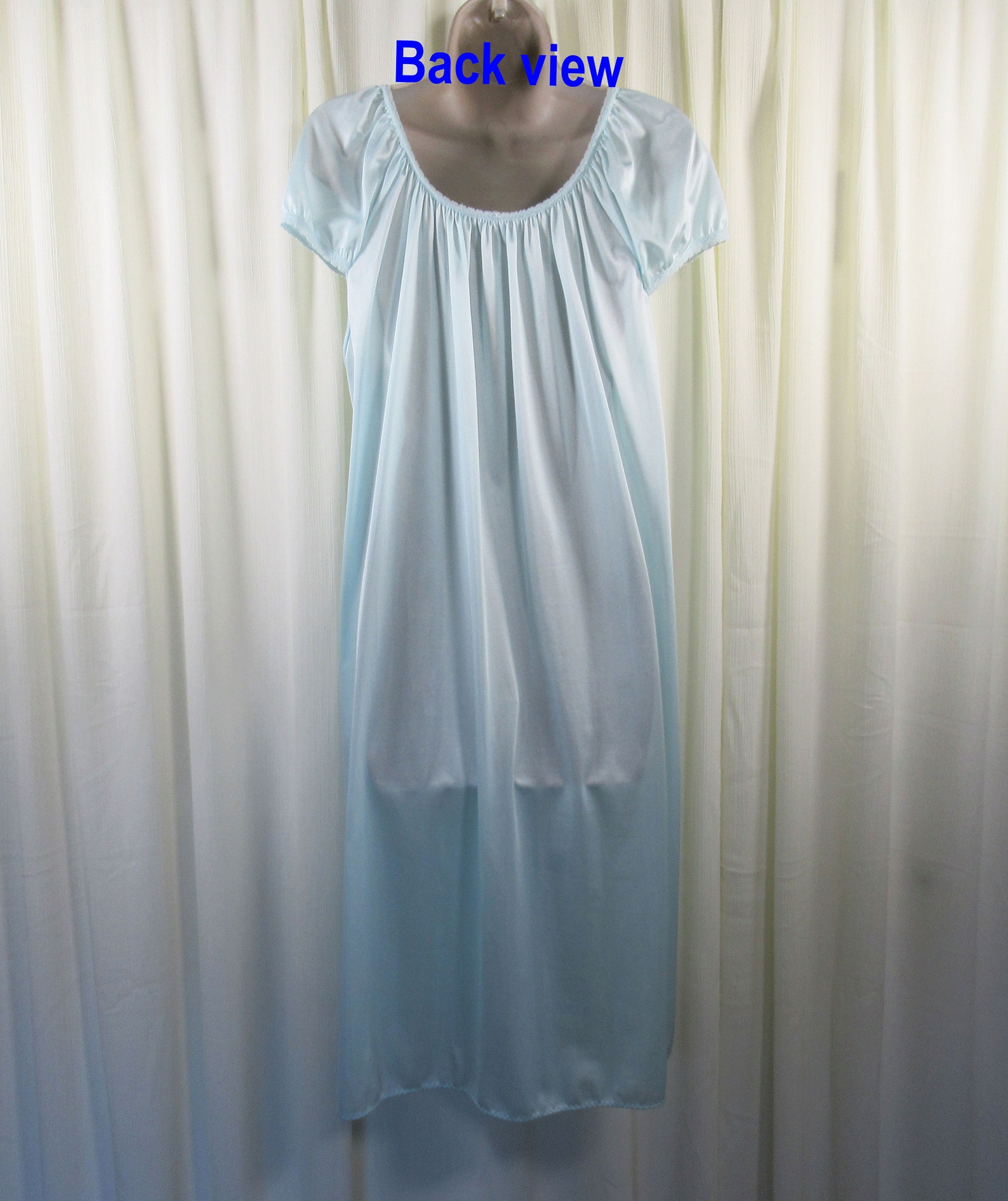 Pastel blue Lorraine nylon nightgown MED fits to 50 inch | Etsy