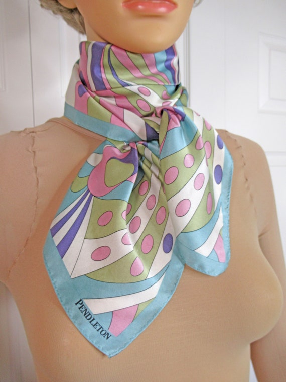 Pendleton 30 inch square scarf, Pucci-inspired de… - image 3