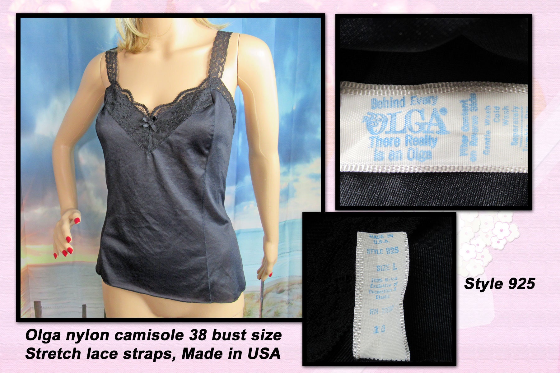 Vintage Blue Olga Bra 36d 