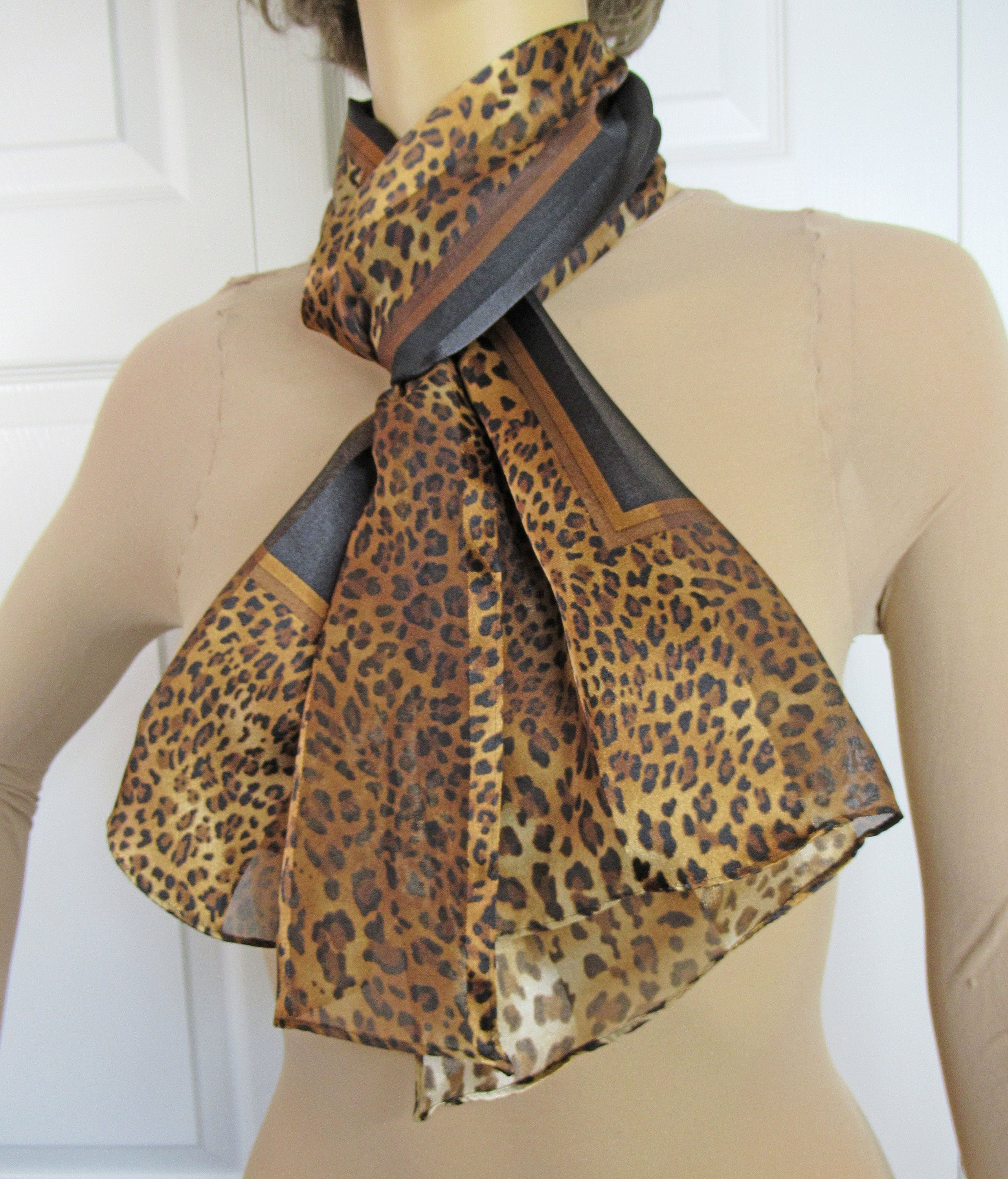 Lightweight Scarf Leopard Print Shawls Wraps Never Worn