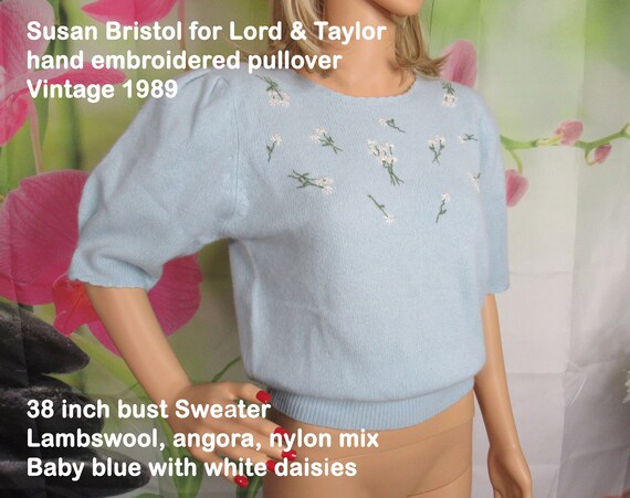 38 bust pullover Sweater, Susan Bristol for Lord Taylor hand