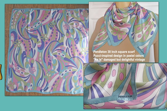 Pendleton 30 inch square scarf, Pucci-inspired de… - image 1