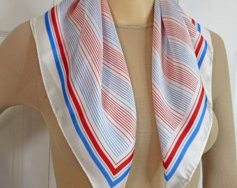 【 VINTAGE 】 Lavaliere Scarf Vintage JEAN DE BAHREIN Equestrian Scarf Trevira Texture