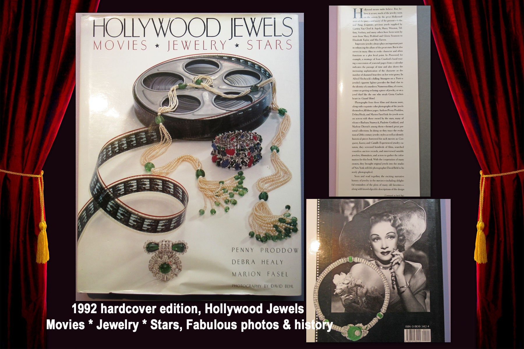 1992 Hardcover Edition, Hollywood Jewels Movies * Jewelry * Stars