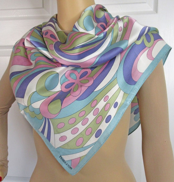 Pendleton 30 inch square scarf, Pucci-inspired de… - image 9