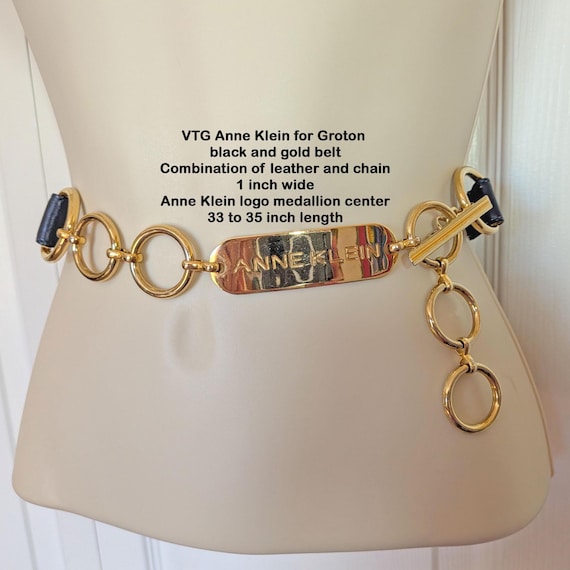 VTG Anne Klein for Groton Black and Gold Belt, Combination 