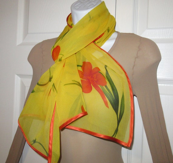 Oblong Scarf, Bernie of New York 57 by 14 and 1/2… - image 3