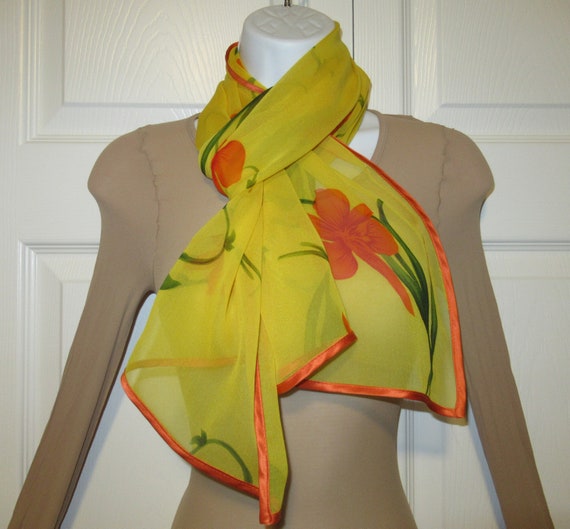 Oblong Scarf, Bernie of New York 57 by 14 and 1/2… - image 8