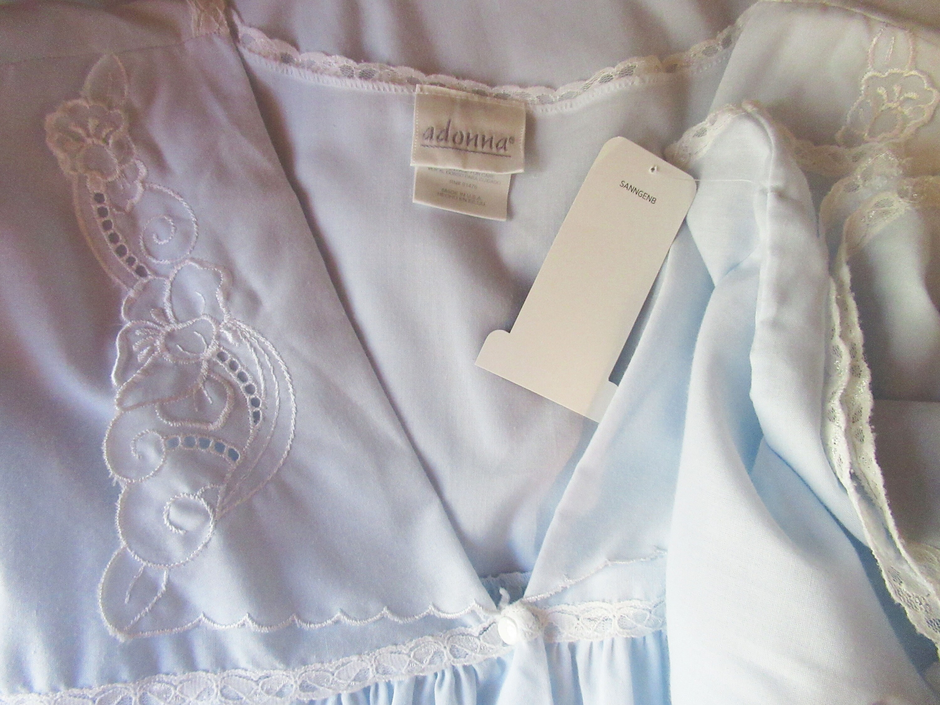 Adonna Snap Ront Robe Sz XL Adonna Robe, 54 Inch Bust, Never Worn, Original Paper Tag, Cotton ...