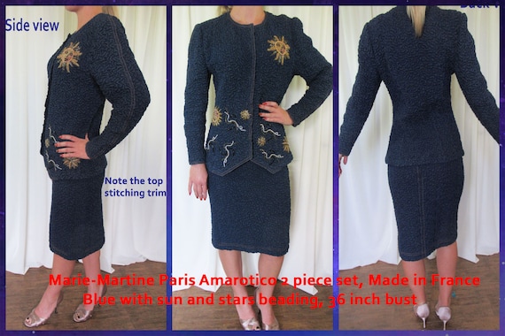 38 bust blazer & skirt set, Marie-Martine Paris A… - image 1