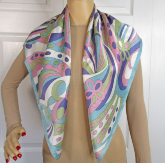 Pendleton 30 inch square scarf, Pucci-inspired de… - image 6