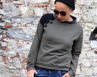 Sweatshirt women in organic cotton,sweater for women,sustainable fashion