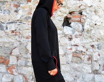 Hooded sweatshirt in organic cotton,oversized sweater,hooversized sweatshirt