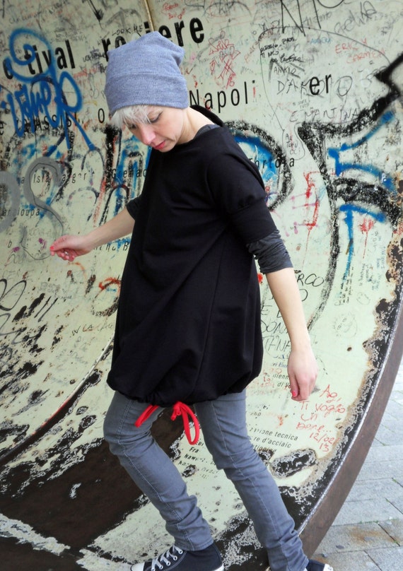 Loose dress black loose dress sporty casual dress short sleeve black dress cool black dress Etsy Mexico