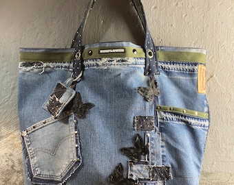Upcycling Levis denim tote bag