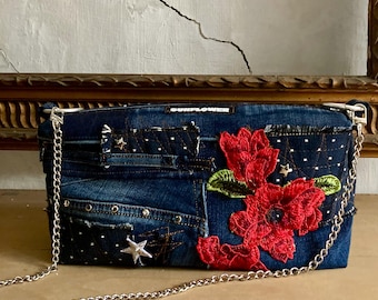 Upcycling Levis denim shoulder bag
