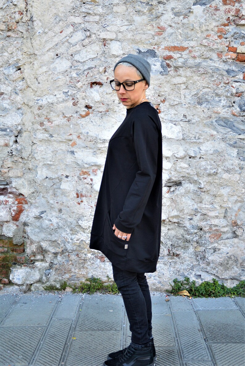 Oversized dress,organic cotton dress,women dress,sweatshirt dress,cotton dress,sporty casual clothing,organic clothing