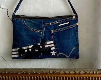 Upcycling Levis denim shoulder bag