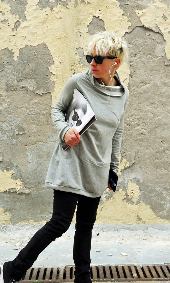 Tunic Sweater Women, Tunic Sweatshirt Women, Sustainable Fashion