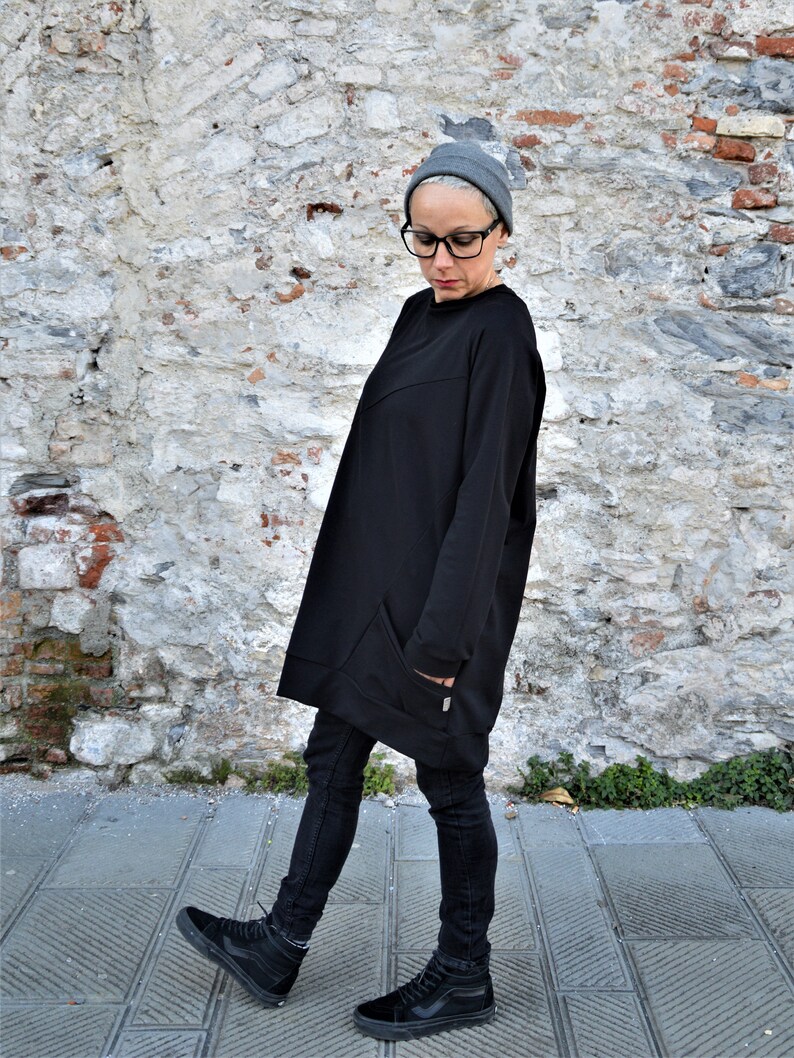 Oversized dress,organic cotton dress,women dress,sweatshirt dress,cotton dress,sporty casual clothing,organic clothing