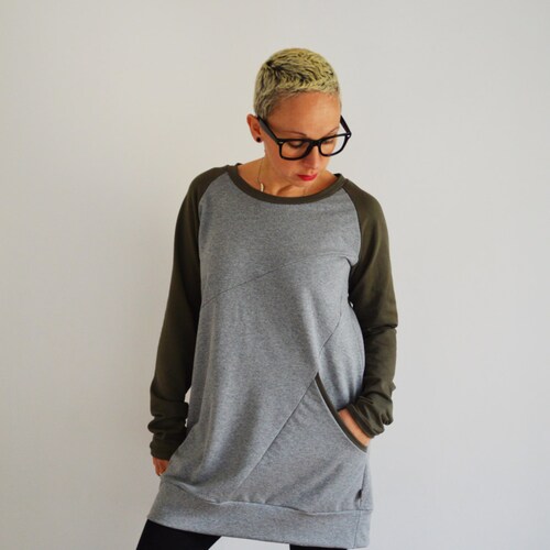 Cotton tunic sweatshirt Clearance
