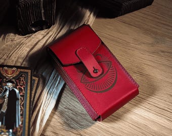 Leather Tarot Card Case: Handcrafted Divination Deck Holder