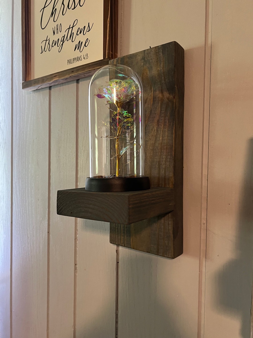Wooden Candle Wall Sconces|rustic Farmhouse Wall Sconce Decor|wall ...