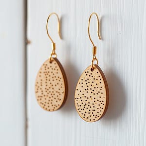 Egg Easter Earrings Wood Laser Cut Svg