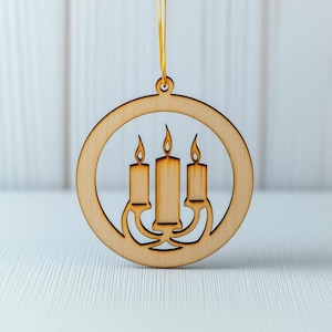 Christmas ornament, Christmas candle, Christmas tree decoration, Wood Laser Cut Svg Pdf Dxf Eps Png Ai DIGITAL DOWNLOAD ONLY