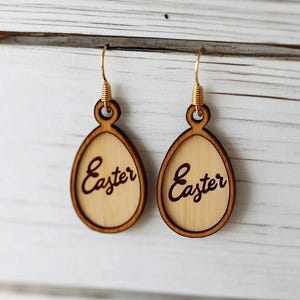 Egg Easter Earrings Wood Laser Cut Svg