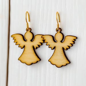 Easter Angel Earrings Wood Laser Cut Svg