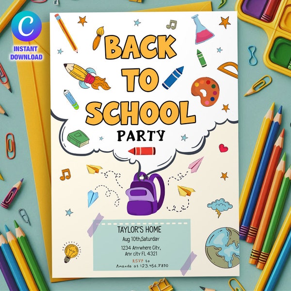 School Invitation - Etsy
