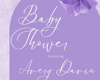 DESCARGA DIGITAL / Plantilla de letrero de bienvenida para baby shower, letrero de bienvenida minimalista para baby shower, letrero de bienvenida para baby shower