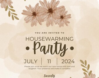 DESCARGA DIGITAL / Plantilla de letrero de bienvenida para inauguración de la casa, letrero de bienvenida minimalista para inauguración de la casa, letrero de bienvenida para inauguración de la casa