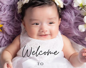 Plantilla de bienvenida a la ceremonia de la cuna (digital)