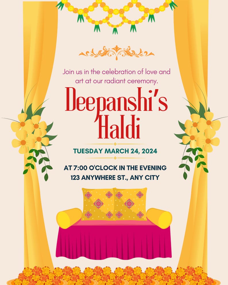 DIGITAL DOWNLOAD | Haldi Ceremony Welcome Sign | Indian Haldi ...