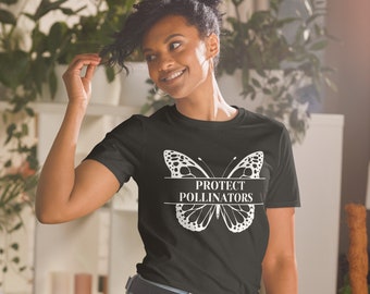 Protect Pollinators (Unisex T-Shirt), Pollinator Shirt, Butterfly Shirt, Native Plant T-Shirt, Prairie Shirt, Nature Lovers