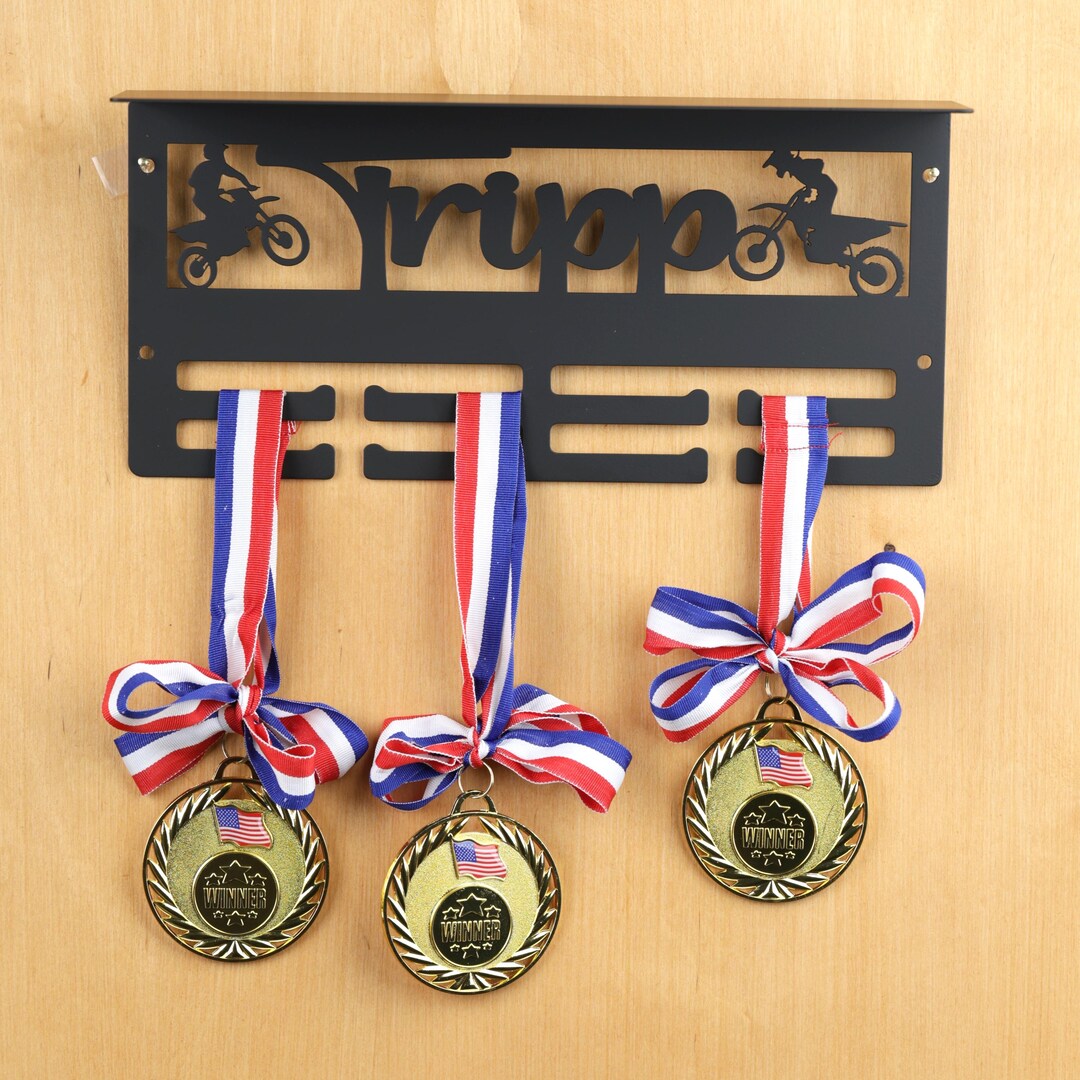 Medal Rack Racing Personalized Motorcycle Racing Medal Rack: Custom Trophy Shelf - Etsy