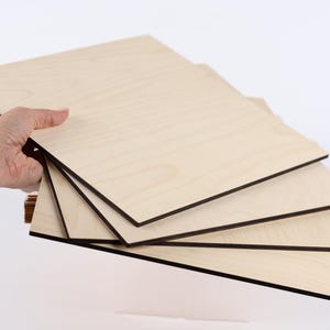 Baltic Birch Wood Blanks for Laser Cutting, 3mm 6mm Craft Boards, Glowforge Plywood Sheets