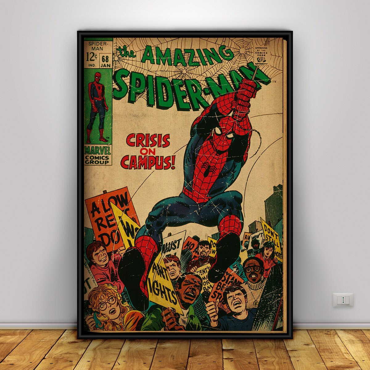 Spiderman Comic Book Covers Poster Wall Art Wall Prints Home Decor ...