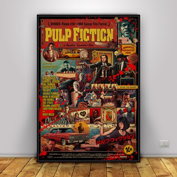 Pulp Fiction Poster Wall Art Wall Prints Home Decor Kraft Paper 
