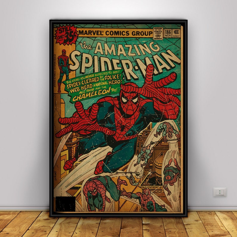 Spiderman Comic Book Covers Poster Wall Art Wall Prints Home Decor ...