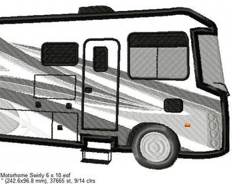 SFancy Applique Motorhome Swirly 6 x 10
