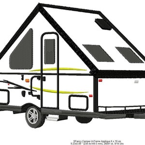 SFancy Camper A-Frame Applique 6 x 10