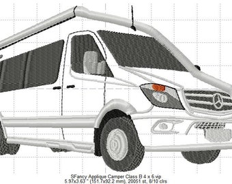 SFancy Applique Camper Clase B 4 x 6
