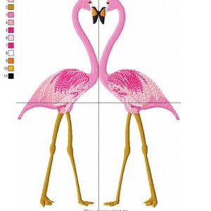 SFancy Flamingo Heart 5 x 7